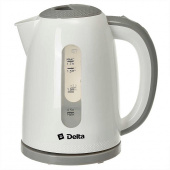 Чайник DELTA DL-1106 1,7л, 2200 Вт, белый с серым